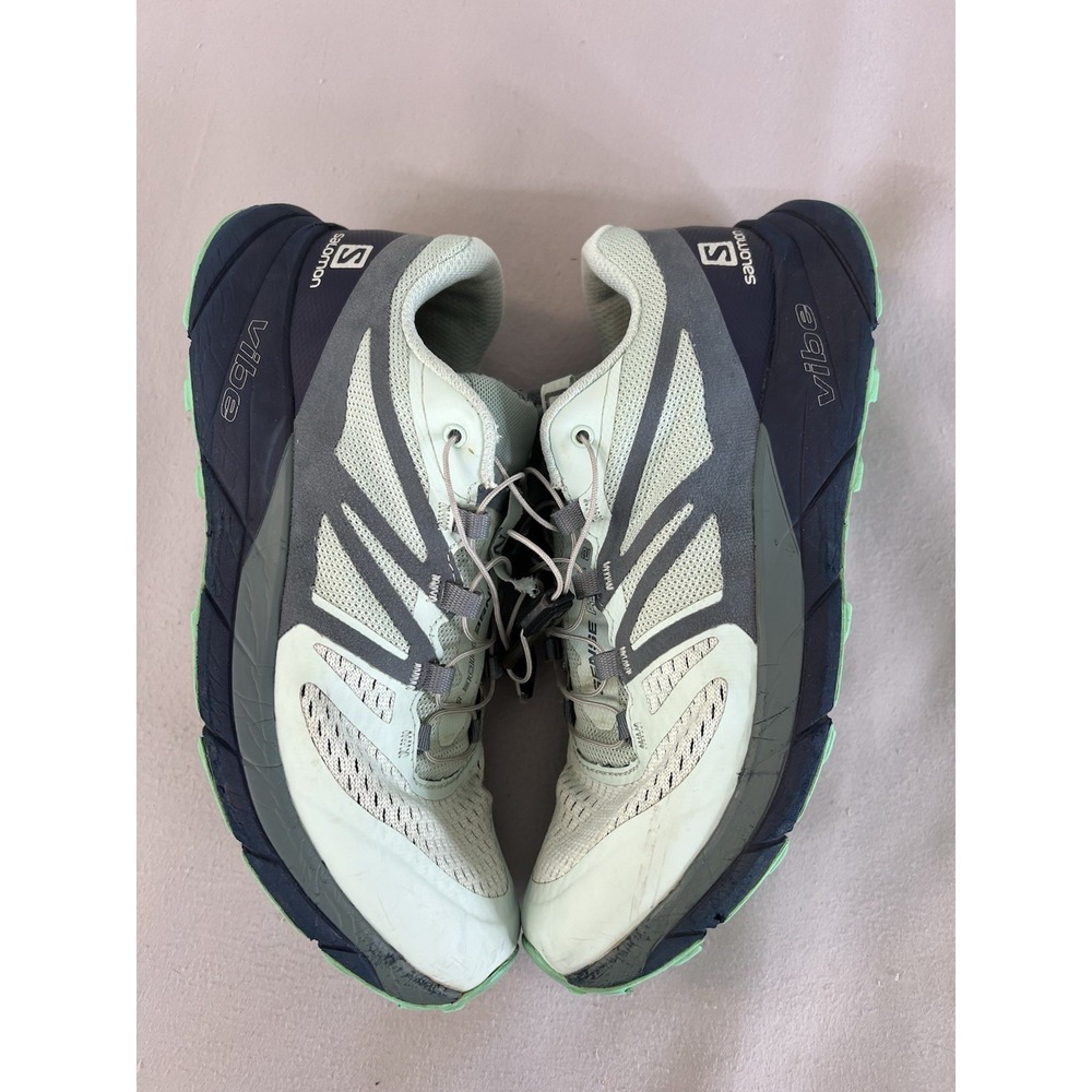 Running/ Trail Shoes Salomon Vibe Sense Ride 2 Women's Size 9 Blue‎ Aqua Gray